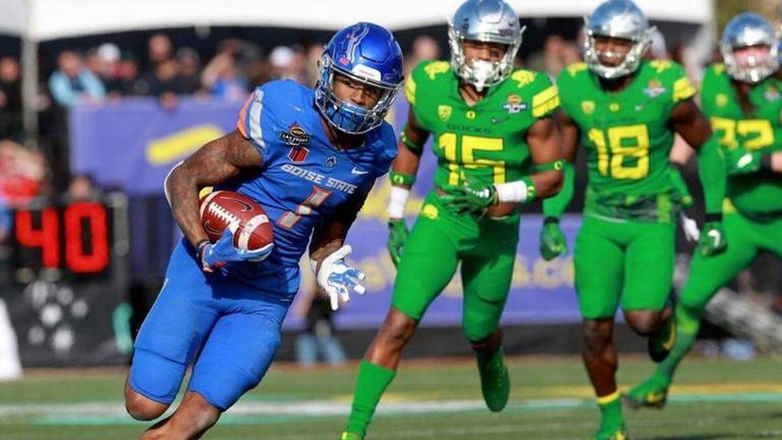 Cedrick Wilson set Boise State's receiving yards record last season.