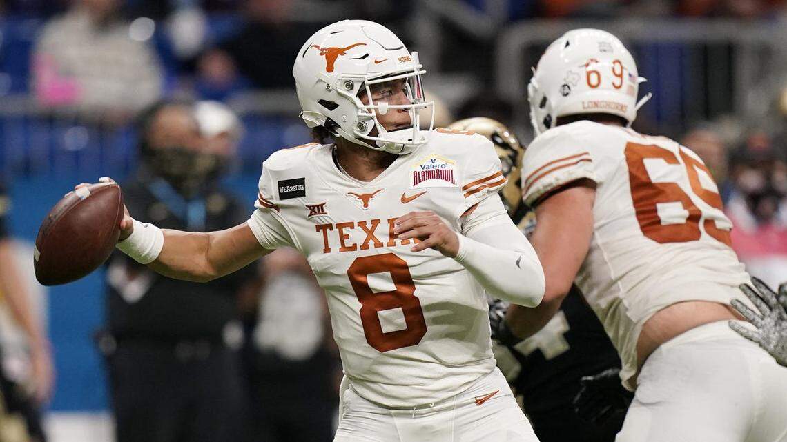 Casey Thompson appears to be the early favorite to replace Sam Ehlinger as Texas’ quarterback. Thompson threw four TDs in this year’s Alamo Bowl.