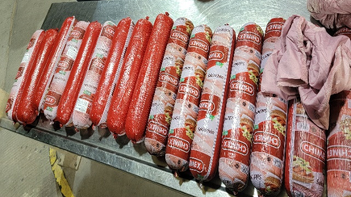 In two separate incidents, 243 pounds of contraband bologna were recently seized at the Texas border.