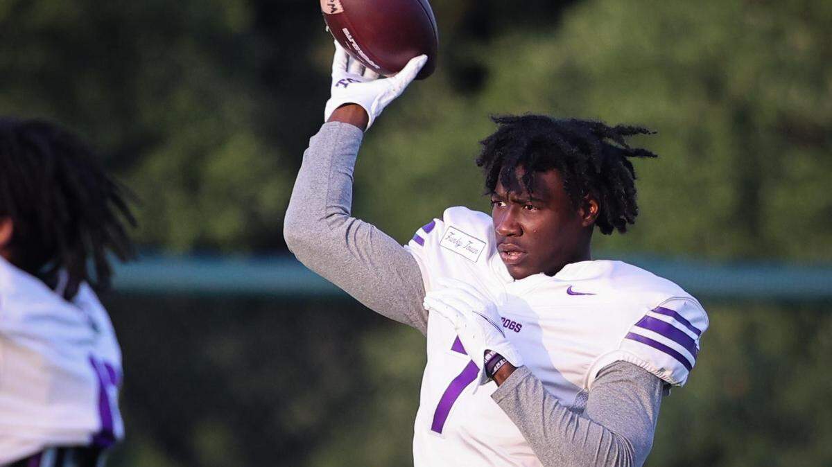 TCU wide receiver Jordan Hudson (7) is one of the many younger players that could get extended action vs. Tarleton