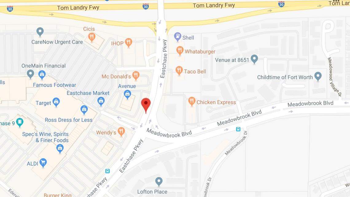 Fort Worth police reported that the shooting took place in the area of Eastchase Parkway and Meadowbrook Blvd. around 4:59 p.m, on Sunday afternoon.