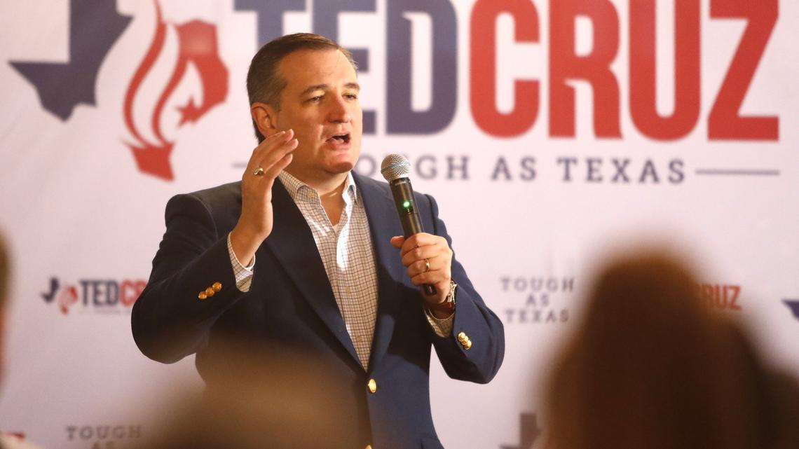 Texas State Sen. Ted Cruz speaks at a rally in the Fort Worth Stockyards on Friday, making a last-minute plea for supporters.