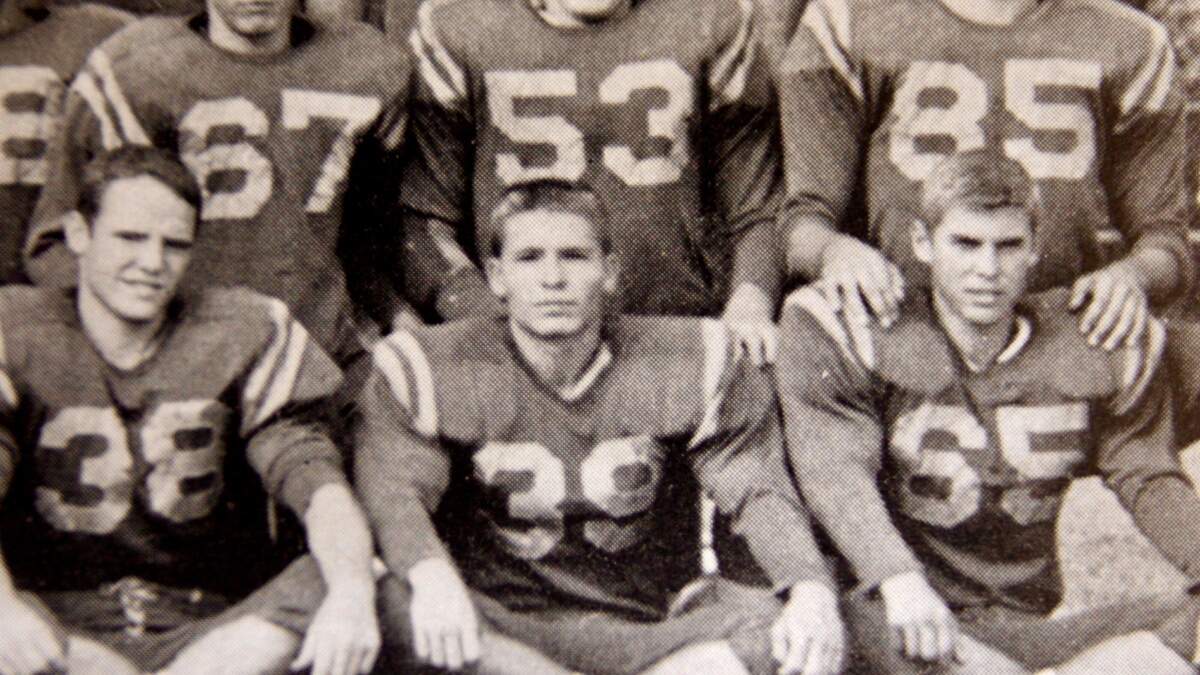John Denver (#39) is shown in a 1961 Arlington Heights High School yearbook, photographed on Thursday, June 21, 2007.