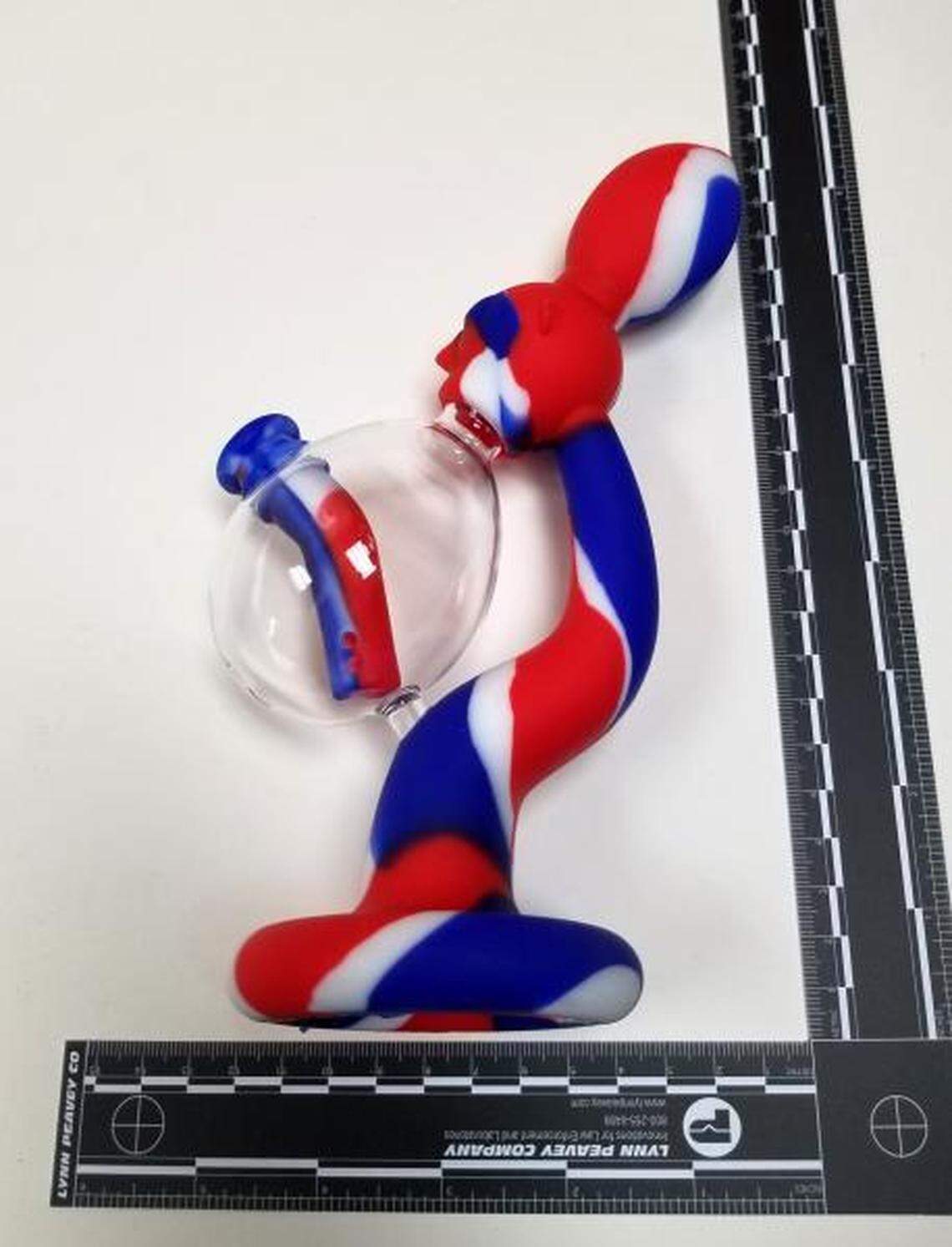 One of the bongs seized at Dulles International Airport.