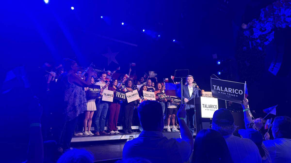 State Rep. James Talarico gave a Wednesday victory speech at a Emo’s Austin after winning the Texas Democratic primary for U.S. Senate.