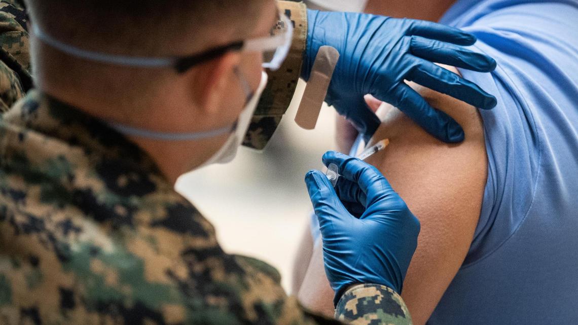 Albertsons Pharmacy has about 600 coronavirus vaccines to administer and people need to register online to receive a dose.