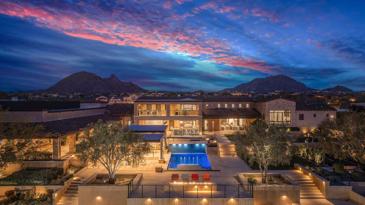 Exterior of the massive estate.