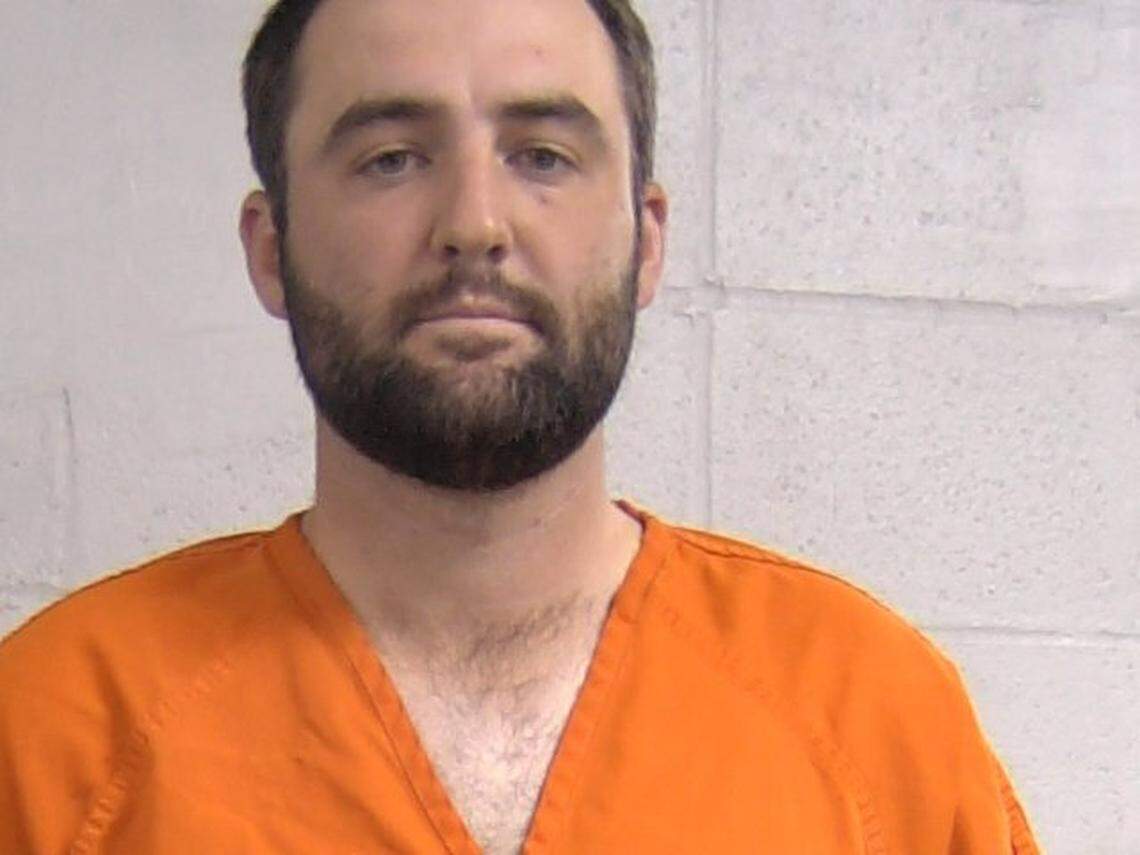 May 17, 2024; Louisville, Kentucky, USA; A booking photo of Scottie Scheffler by Louisville Metro Police after a traffic incident  before the second round of the PGA Championship golf tournament at Valhalla Golf Club. Mandatory Credit: Courtesy Louisville Metro Police via USA TODAY NETWORK