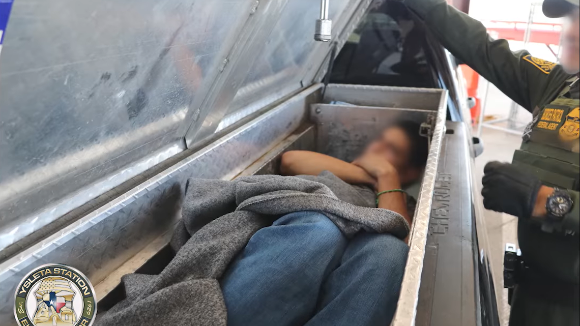 Border Patrol agents in El Paso, Texas, found and freed three adult migrants from Honduras being smuggled in lockboxes during “extreme” heat, authorities said.