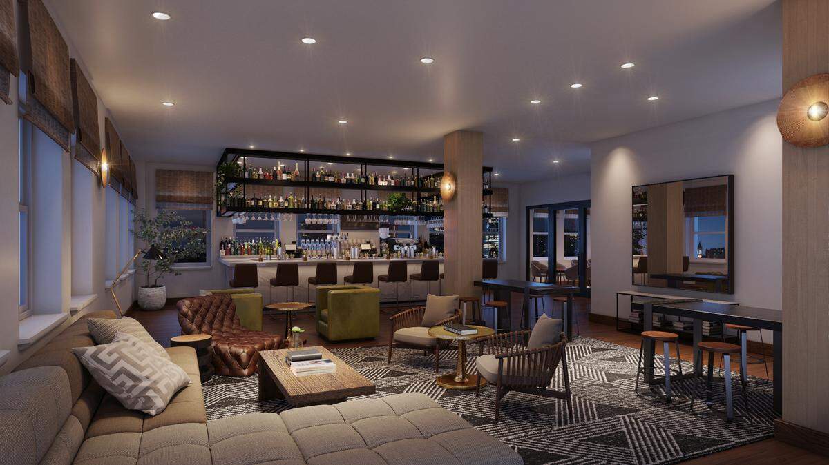 The Kimpton Harper Hotel will feature a penthouse bar.
