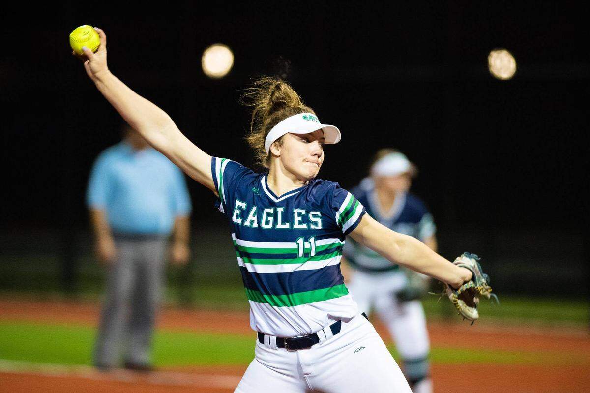 Eaton pitcher Maddy Wright.