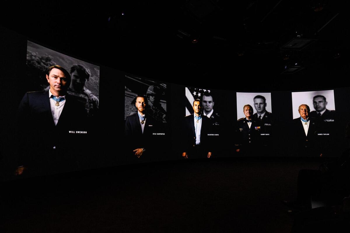 Museum goers will first enter a spherical theater called the ‘Medal of Honor Experience’ where they will be shown a seven-minute film honoring the different Medal of Honor recipients.