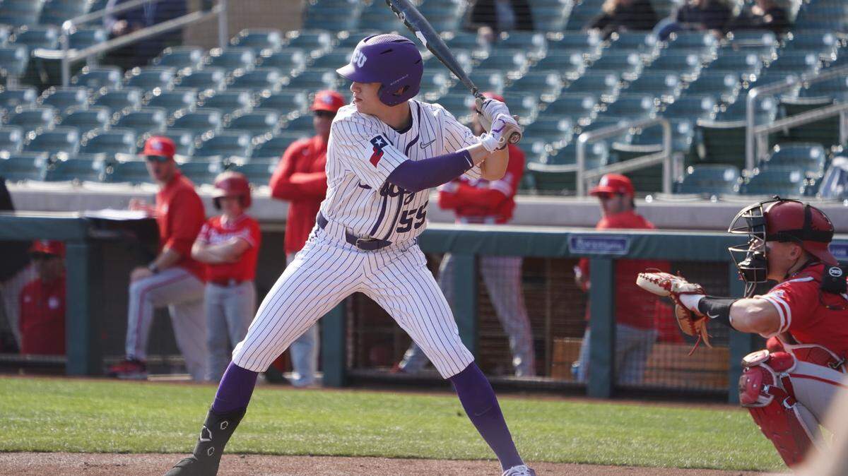TCU sophomore third baseman Brayden Taylor is batting .313 so far this season.