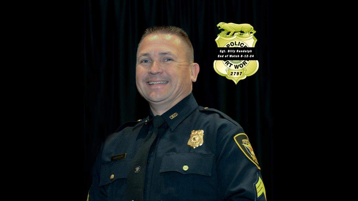 Fort Worth police Sgt. Billy Randolph was killed in the line of duty when he was hit by a suspected drunk driver on I-35W.