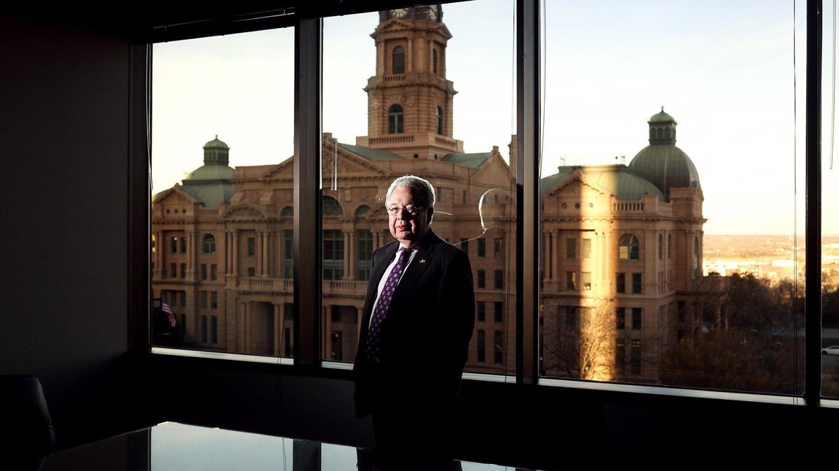 Tarrant County Judge Glen Whitley spends one of the last days in his office on Dec. 28. Tim O’Hare will replace Whitley as Tarrant County judge on Jan. 1. Whitley has served as the Tarrant County judge since 2007 and was previously a Tarrant County commissioner starting in 1997.