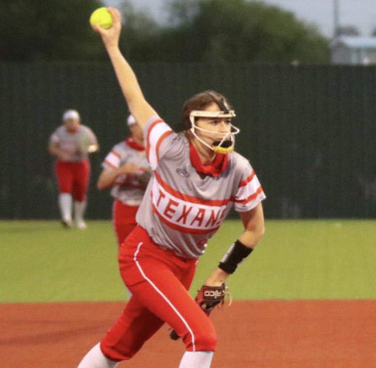 Justin Northwest pitcher Abi Young went 27-6 in her first varsity season with the Lady Texans.