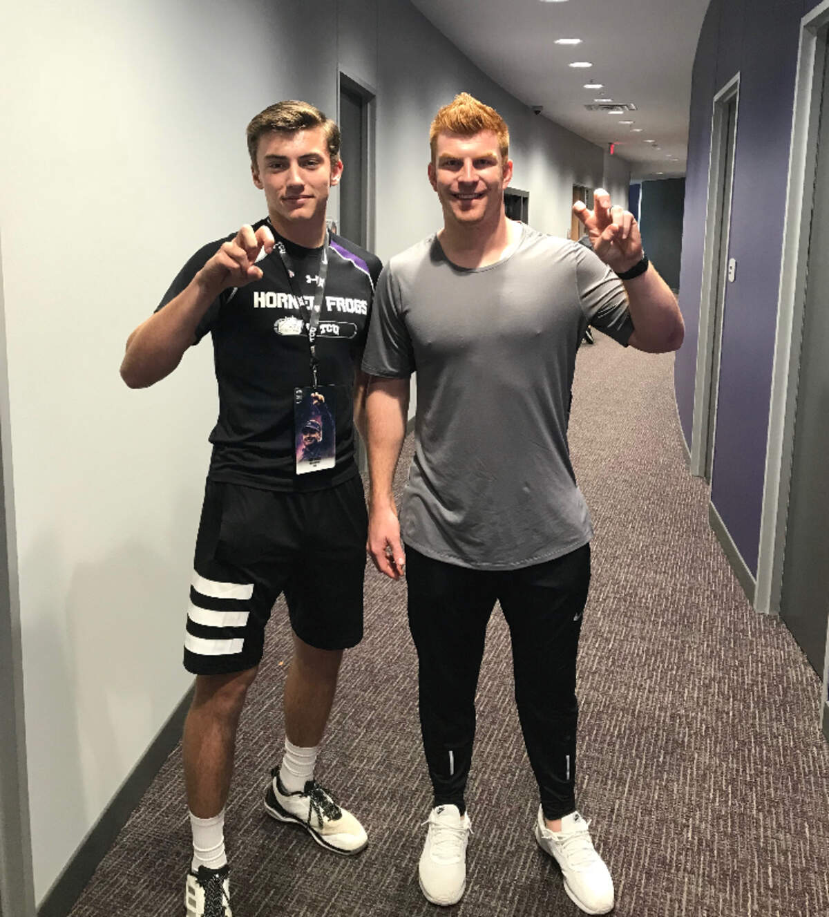Ken Seals and former TCU quarterback Andy Dalton