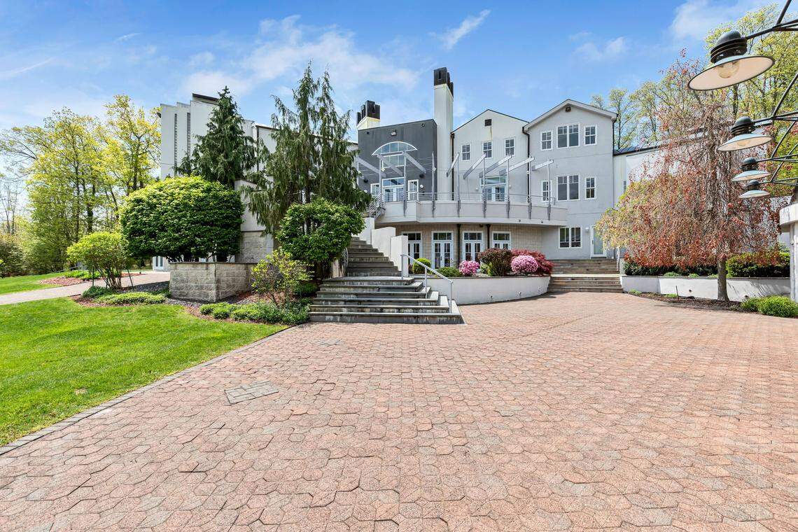 Back of the mansion.