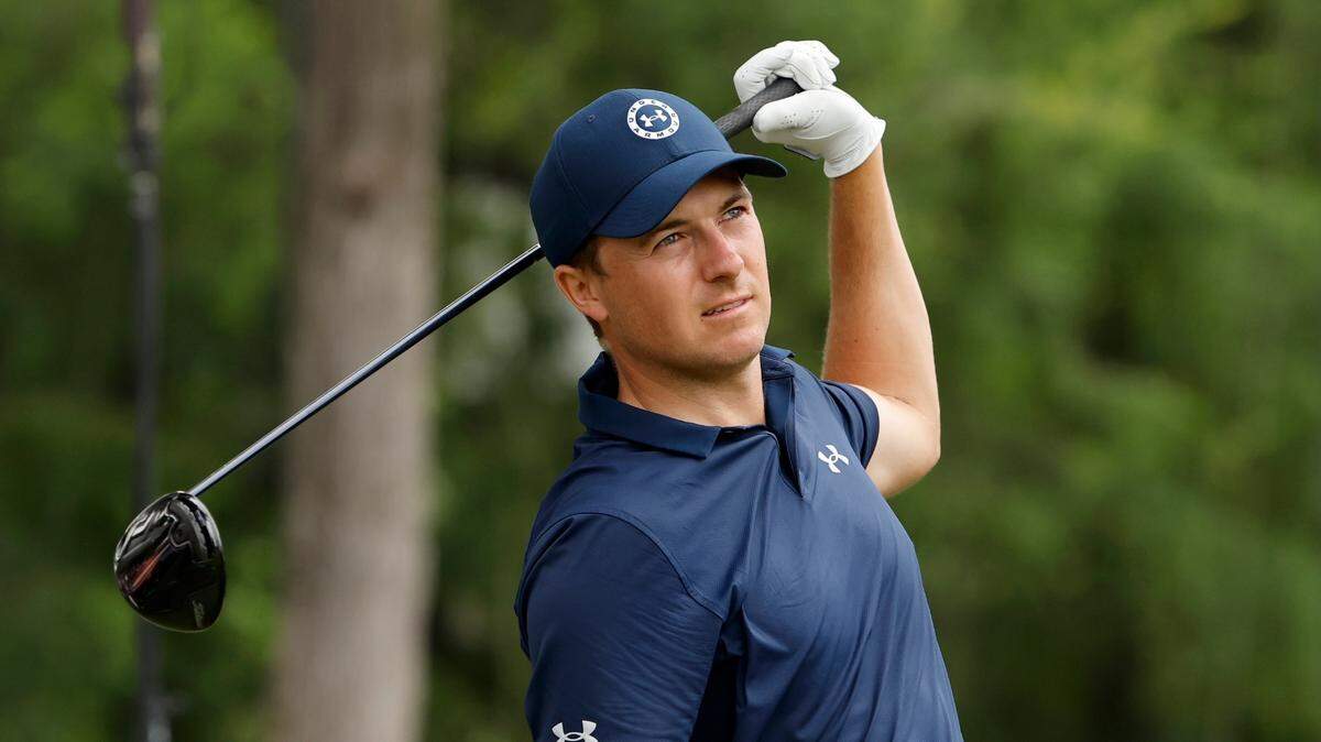 Jordan Spieth follows his shot off the third tee during the final round of the Charles Schwab Challenge at Colonial Country Club in Fort Worth in 2021. Spieth is coming home to North Texas for the 2023 contest.