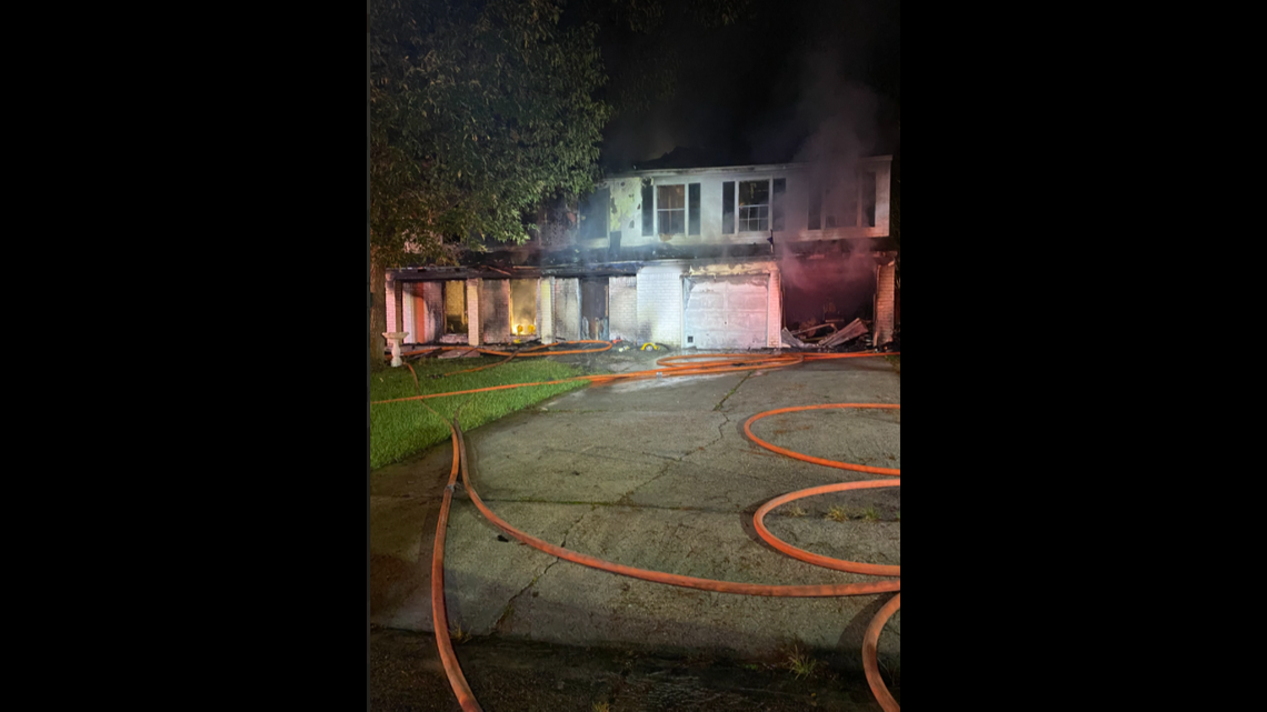 Police in Texas say a woman doused a man in flammable liquid inside a Houston-area home and set him ablaze, causing a house fire and injuring another woman in the process.