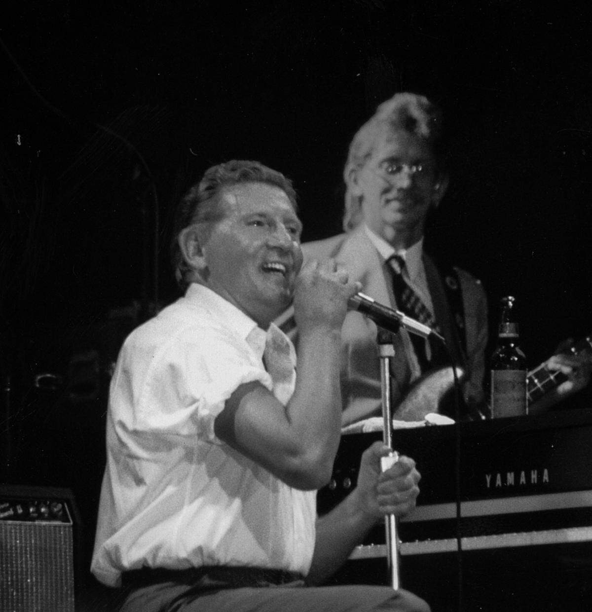 1981: Jerry Lee Lewis at Billy Bob’s Texas. He performed here 20 times over the years.