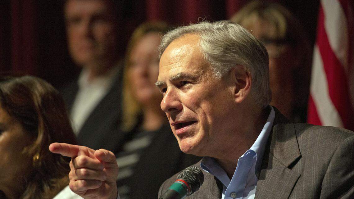 Texas Gov. Greg Abbott speaks during a news conference, Friday, May 27, 2022, about the elementary school shooting in Uvalde, Texas. (AP Photo/Dario Lopez-Mills)