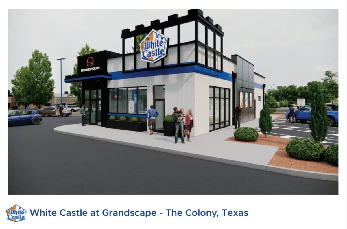 A rendering of the proposed White Castle location at the Grandscape in The Colony.