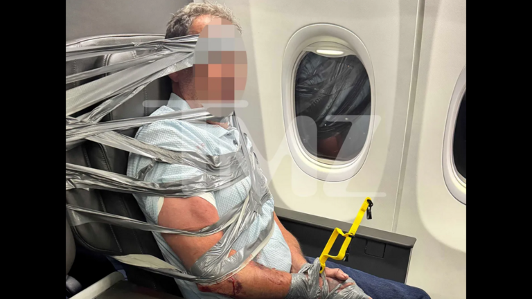Man duct-taped to seat after violent outburst on American Airlines flight from DFW