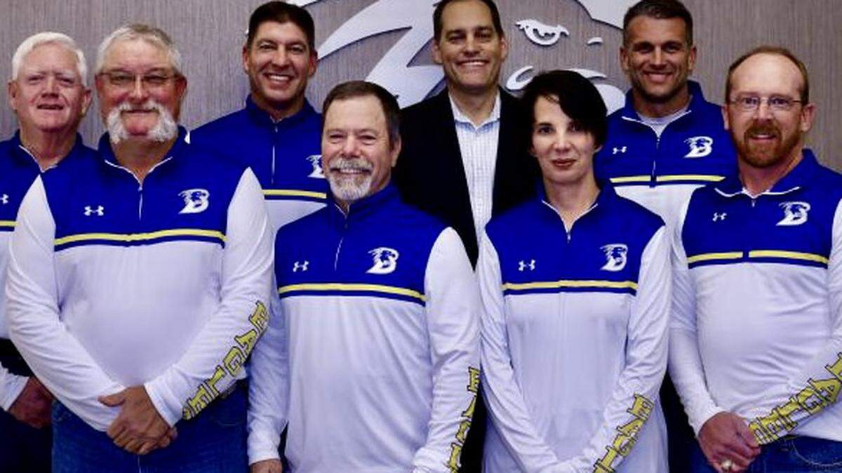 The Brock school board including Trustee Katarina Lindley, a physician.