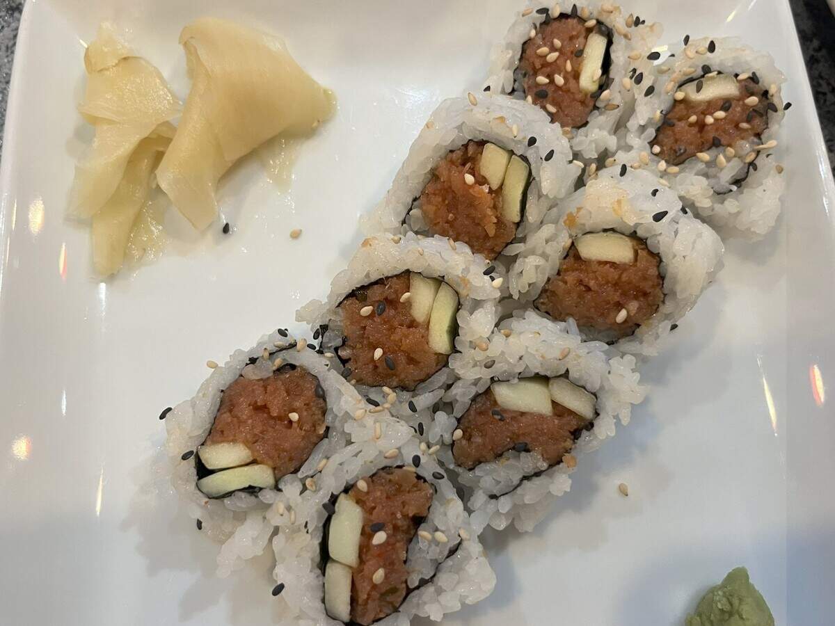 Spicy Tuna Roll at MK Sushi on July 16, 2025.