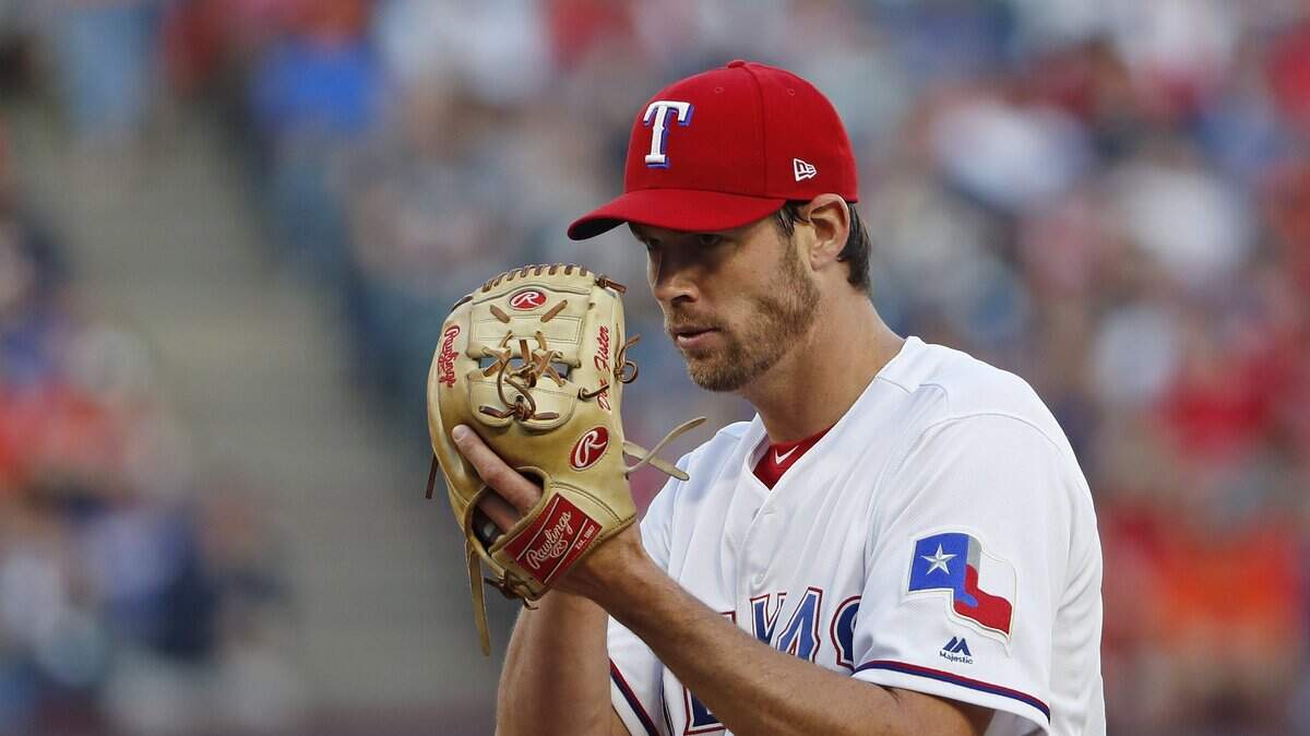 Doug Fister delivered five solid innings Friday in his Rangers debut, allowing one run on four hits.