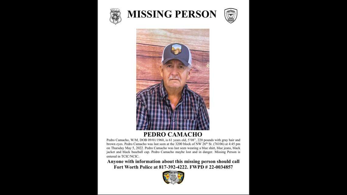 Pedro Camacho, who’s 5-foot-8-inches, 220 pounds, with gray hair and brown eyes, was last seen in the 3200 block of NW 26th Street Thursday afternoon around 4:45 p.m.