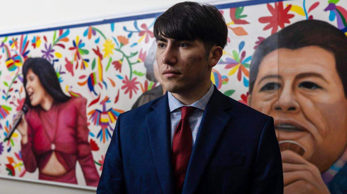 Dylan Torres, shown here at the Center for Mexican American Studies office at the University of Texas at Arlington, co-founded the Hispanic Leadership Council to address concerns of Latino representation at UTA.
