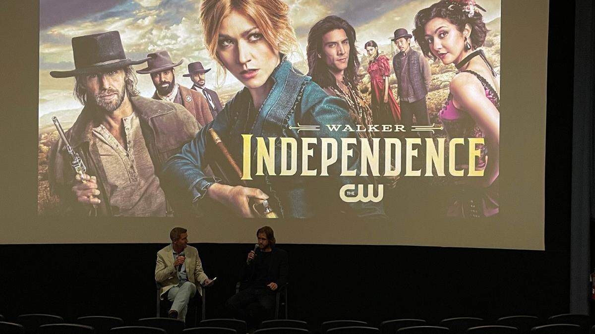 Dallas-native and actor Matt Barr discusses his role on The CW show, “Walker: Independence”, at the Angelika Film Center in Dallas on Oct. 20, 2022.
