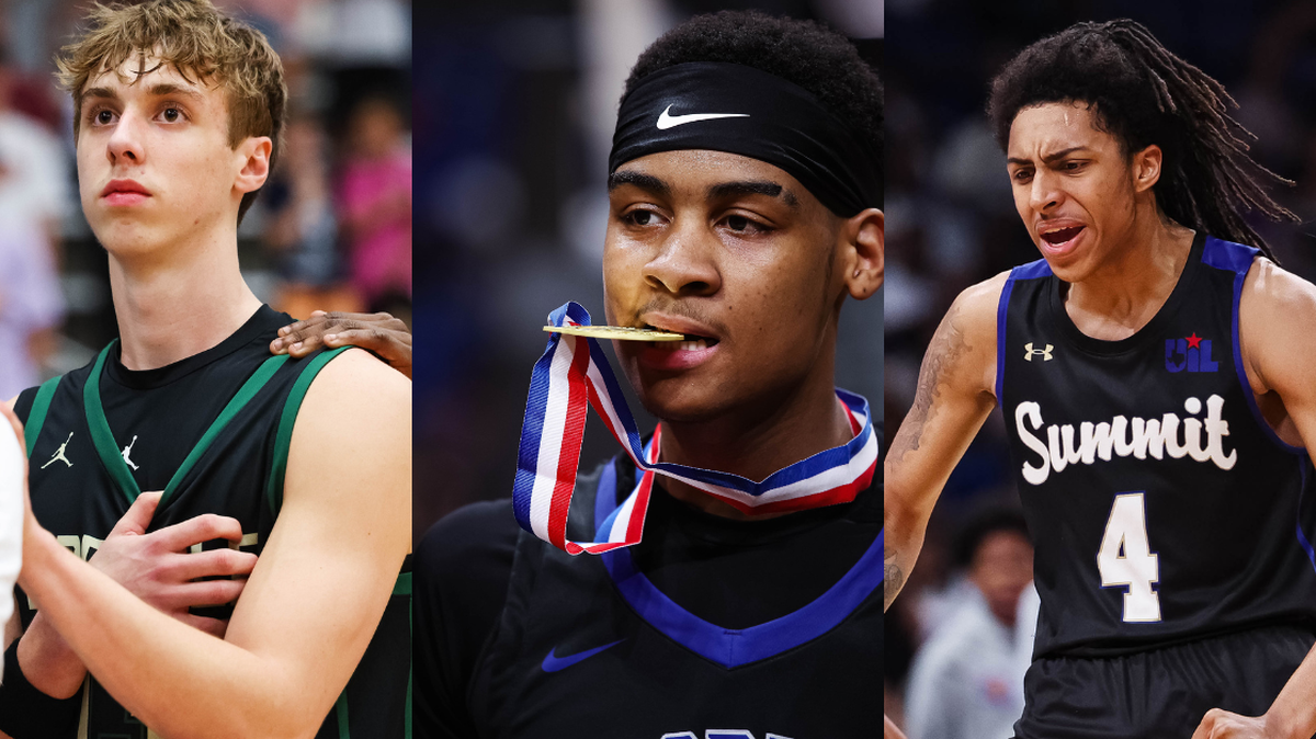 Birdville’s Avery Webb (left), North Crowley’s Trey Hall (middle) and Mansfield Summit’s Jaxon Sneed are members of the Star-Telegram’s 2025-26 All-Area Team.