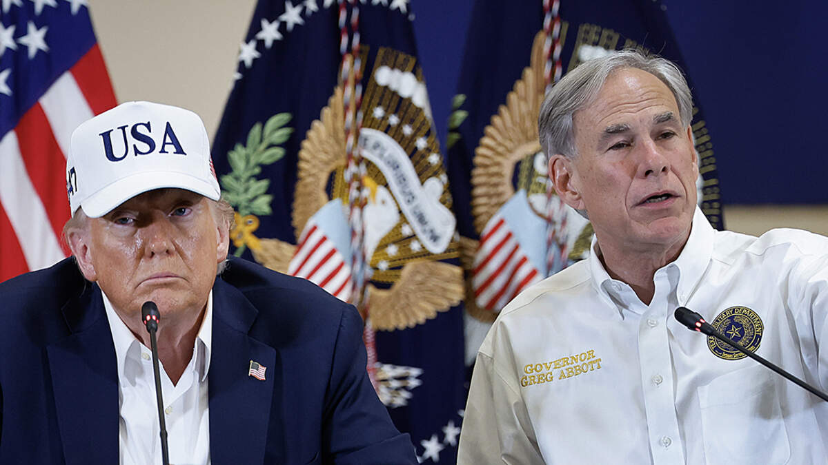 President Donald Trump and Gov. Greg Abbott