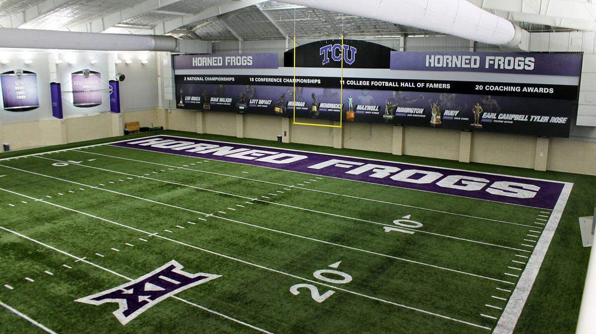 The New Orleans Saints will use TCU’s practice fields as the team has relocated to DFW for the foreseeable future in the aftermath of Hurricane Ida.