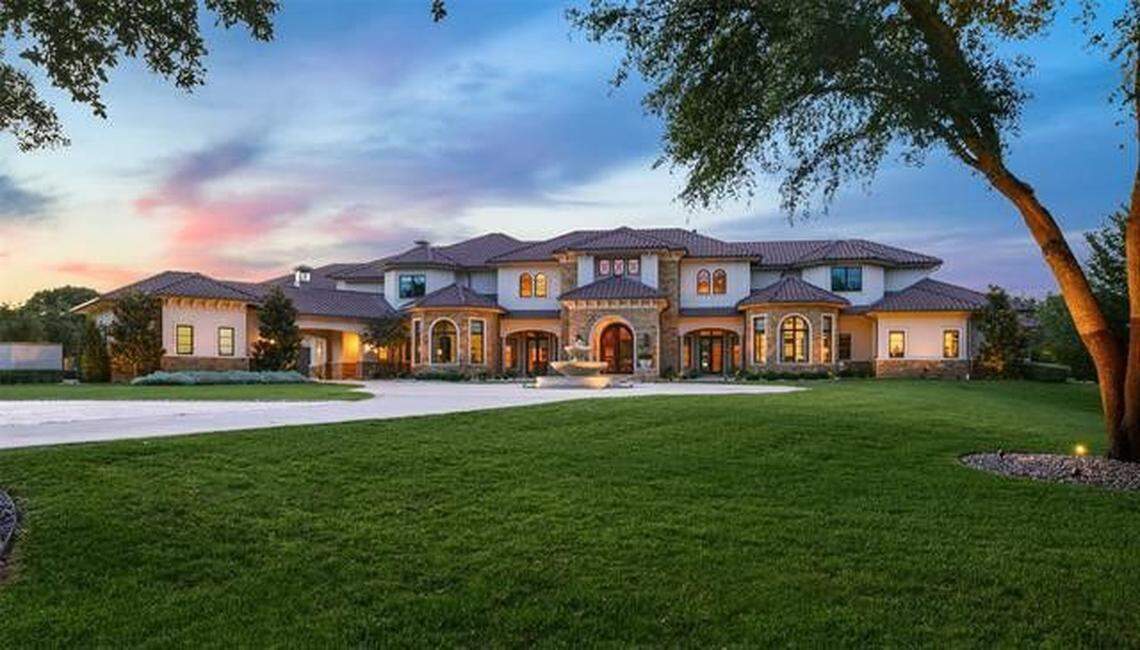 A Southlake mansion built by former NBA star Jermaine O’Neal is for sale for $9,999,900. The house is more than 16,400 square feet and includes eight bedrooms, 10.5 baths, a deluxe pool, and a full-sized, indoor basketball court.