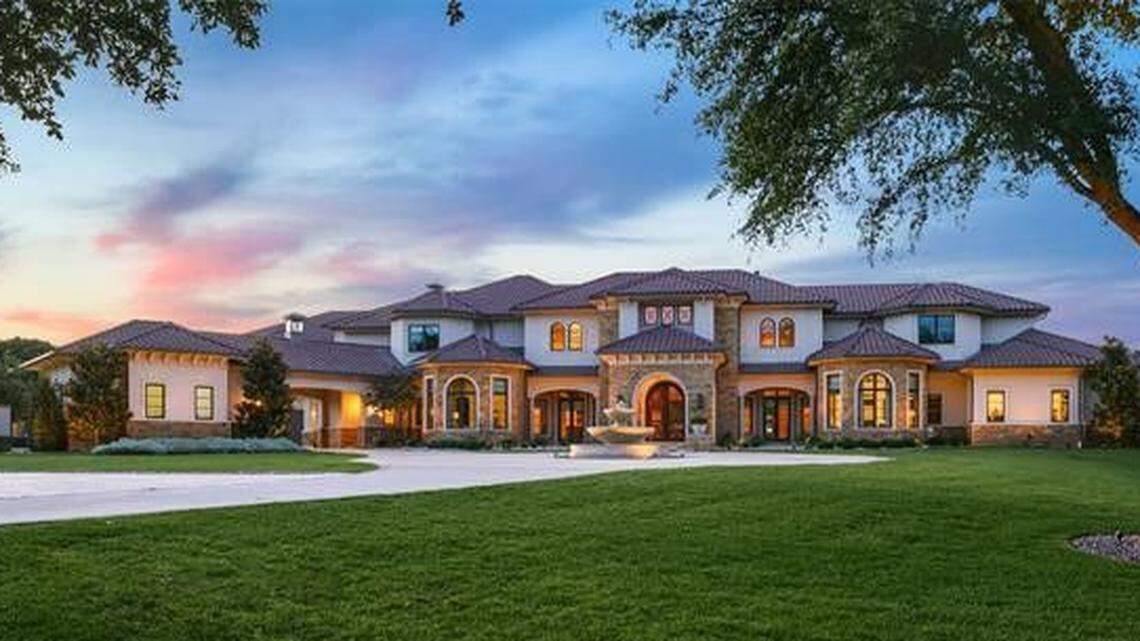 A Southlake mansion built by former NBA star Jermaine O’Neal is for sale for $9,999,900. The house is more than 16,400 square feet and includes eight bedrooms, 10.5 baths, a deluxe pool, and a full-sized, indoor basketball court.