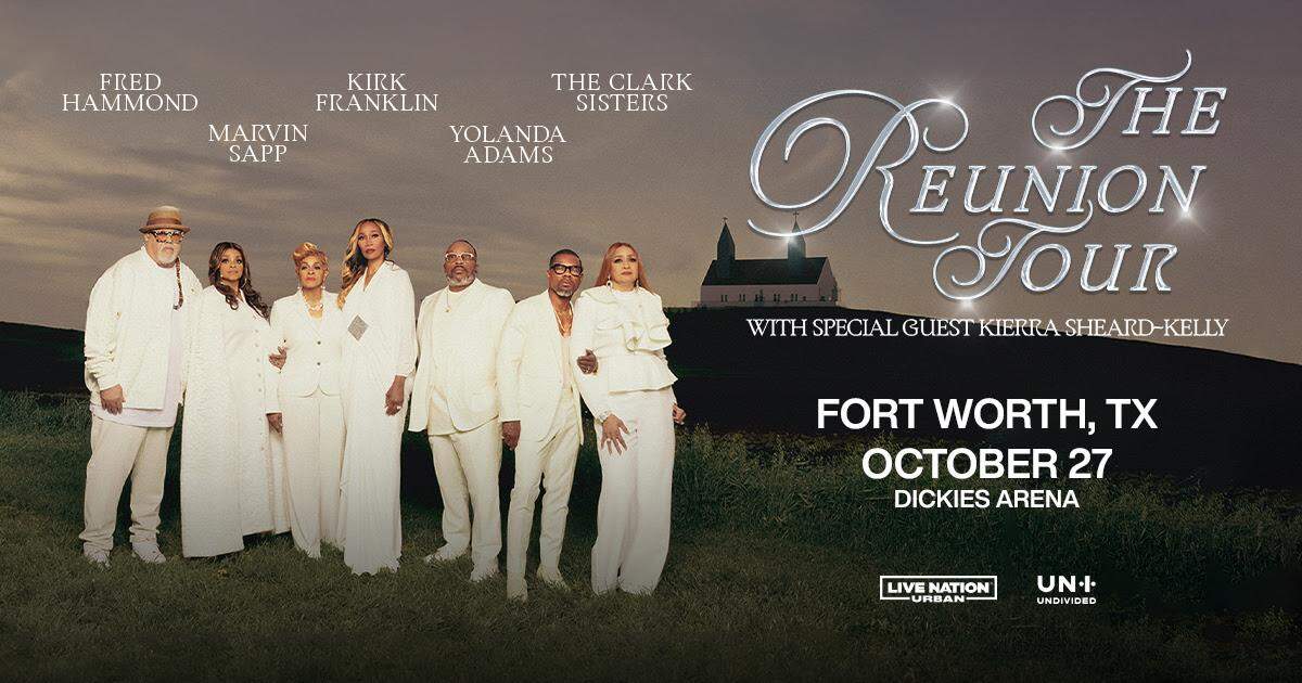 Kirk Franklin is stopping by Fort Worth’s Dickies Arena this fall.