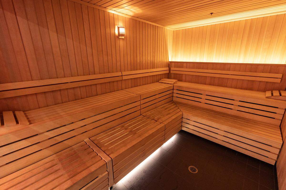 Inside the Kyle Family Sauna for student-athletes at the Simpson Family Restoration Center at TCU in Fort Worth on Tuesday, Nov. 11, 2025.