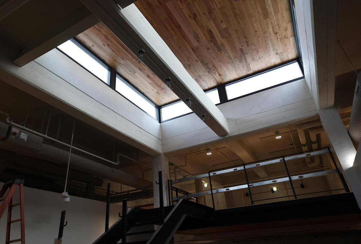 Renovations on the historic Armour building include skylights to allow more light into the building without altering the facade as seen on Friday, Dec. 6, 2024 in the Fort Worth Stockyards.