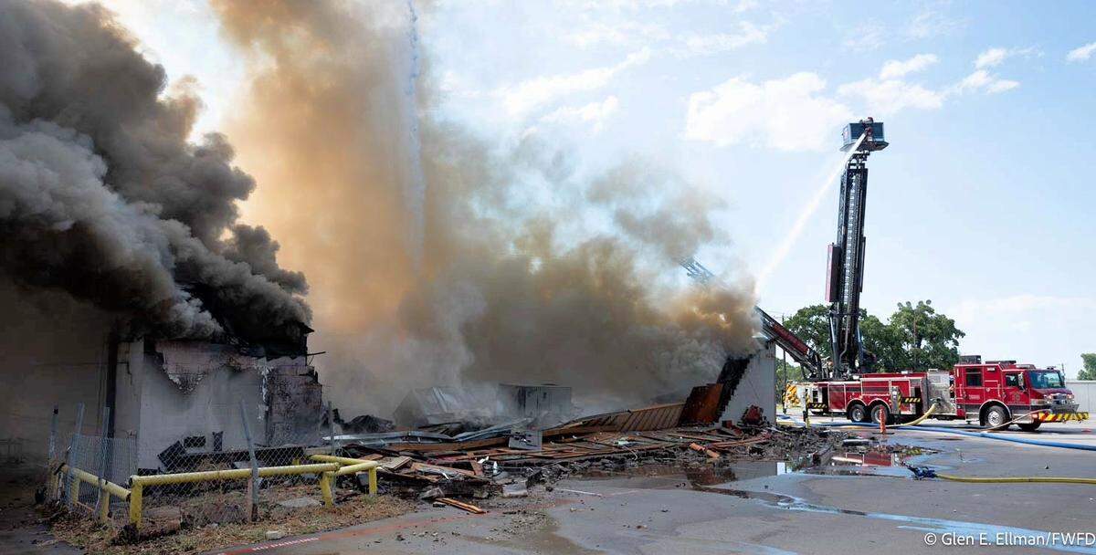 Baby Dolls, a strip bar located in far east Fort Worth, was destroyed by fire Wednesday, officials say. Firefighters arrived on the scene around 9:15 a.m. to see smoke billowing from the building.