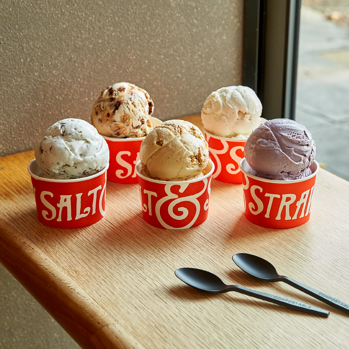 Salt & Straw sells signature flavors as well as rotating menu of seasonal options.