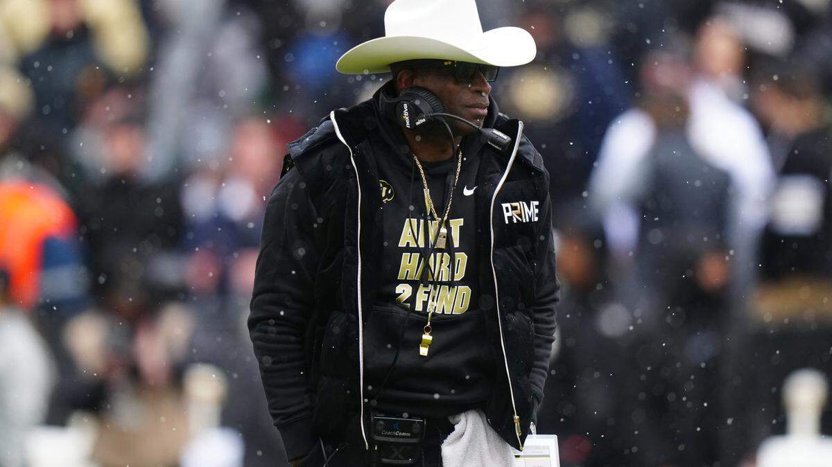 Colorado Buffaloes head coach Deion Sanders during the first half of the spring game at Folsom Filed. M