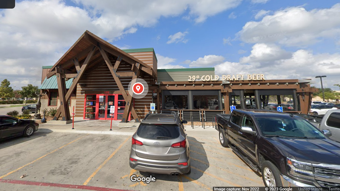 An off-duty police officer shot a man that took his taser at a Twin Peaks restaurant in San Antonio, Texas, police say.