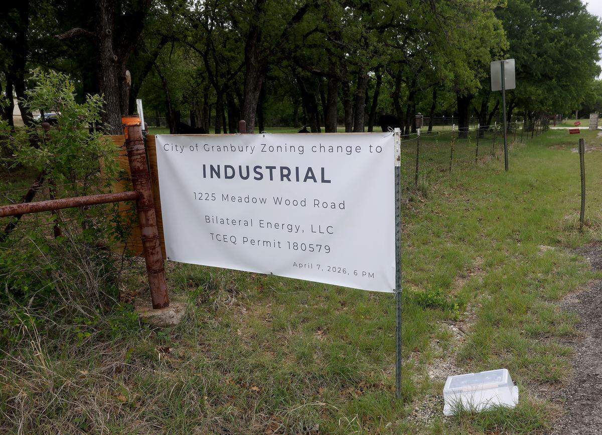 On April 7 the Granbury City Council agreed to rezone a roughly 2,000 acre parcel of land straddling Meadow Wood Road to industrial for a data center power plant.