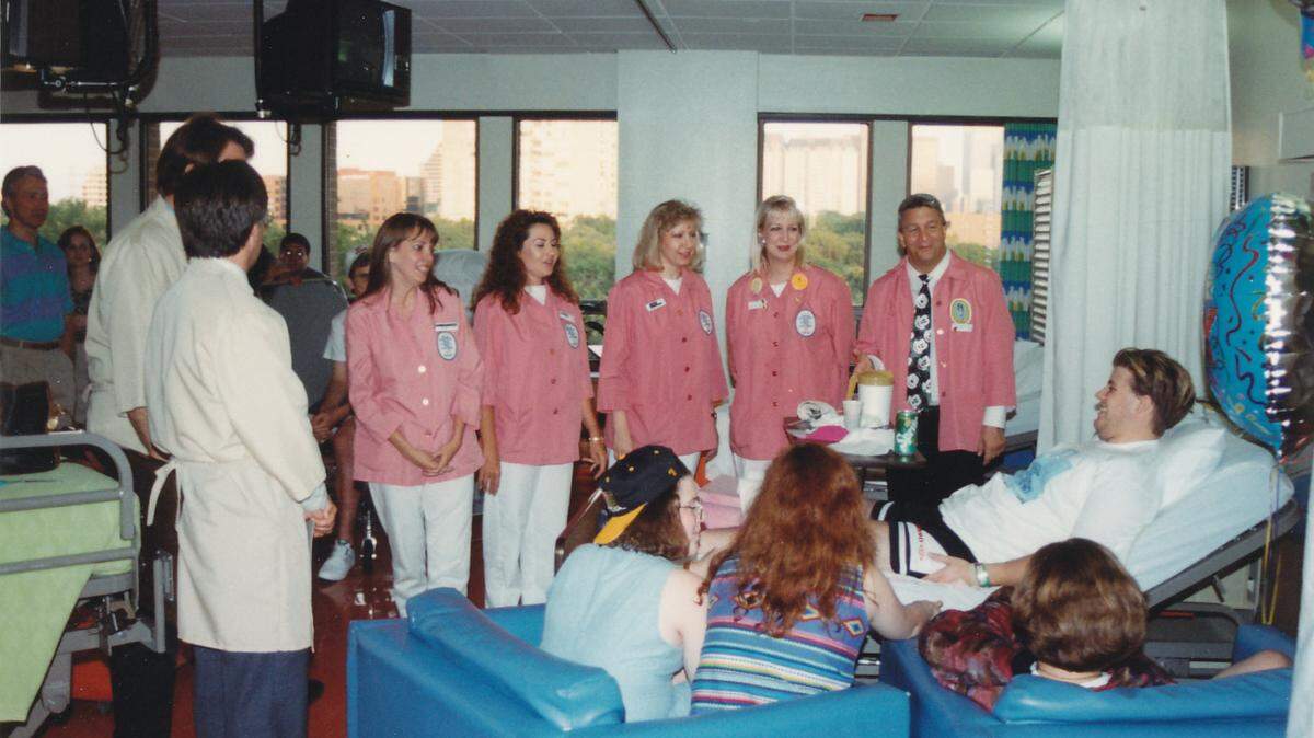 A birthday party for Ryan Rusak at Texas Scottish Rite Hospital in Dallas in 1993.