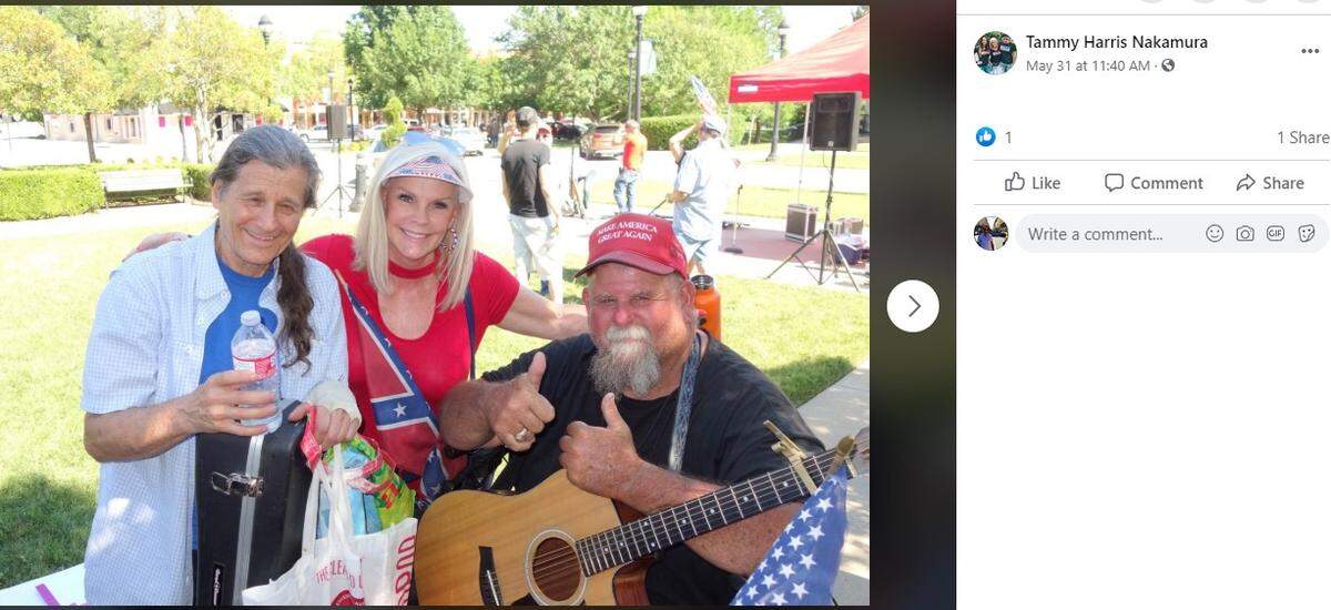 This photo of Colleyville city councilwoman Tammy Nakamura was uploaded to a public album on her Facebook page on May 31. As of June 9, despite calls to take it down, it had not been removed.