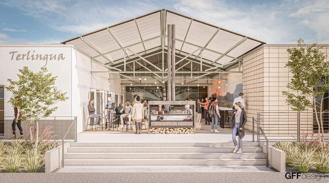 Artist renderings of The Foundry District redevelopment along Carroll Street and White Settlement Road.